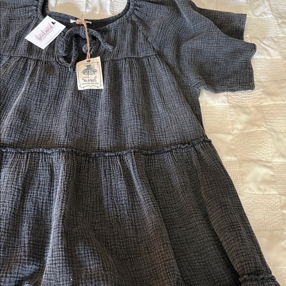 Easel charcoal midi dress size medium NWT - Picture 2 of 5